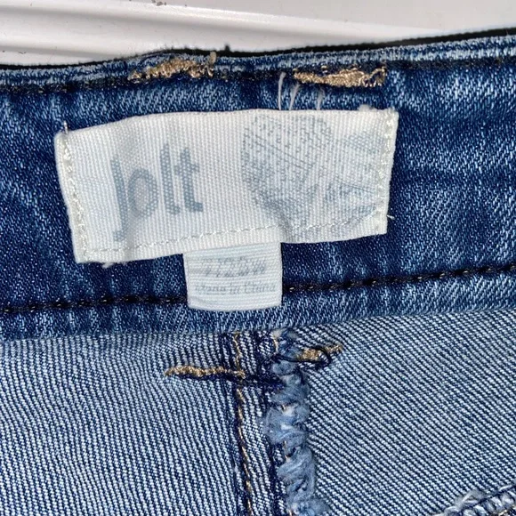 Jolt Ladies Ruffled Bottom Zip Jr Jean Shorts Jr Sz 9 Available New w tags - Picture 8 of 13